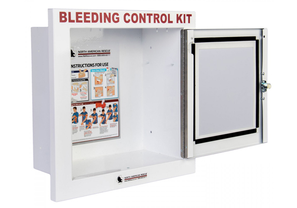 Public Access Bleeding Control Semi-Recessed Metal Wall Case