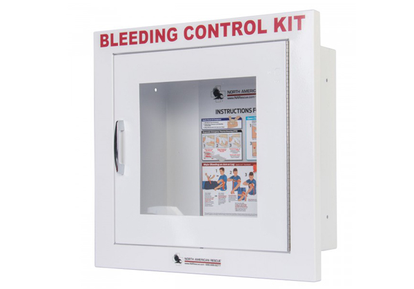 Public Access Bleeding Control Semi-Recessed Metal Wall Case