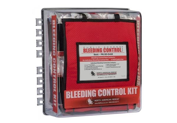 Public Access Bleeding Control Stations - 8-Pack Vacuum Sealed